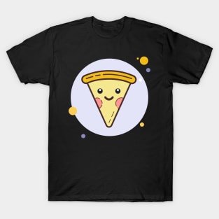 Kawaii Pizza Cartoon Cute Baby Face T-Shirt